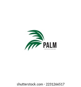 símbolo de la palmera oro elegante vector, árbol de coco hogar de playa tropical o de la marihuana icono Icono de la ilustración Vector