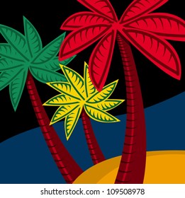 Palm tree graphic