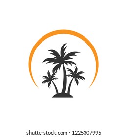 Palm tree graphic design template vector illustration