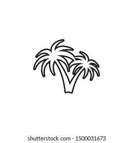 Palm tree graphic design template vector isolated