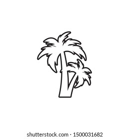 Palm tree graphic design template vector isolated