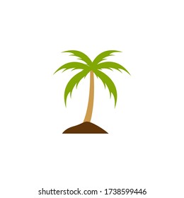 Plantilla de diseño gráfico de árbol de palma vector ilustración aislada