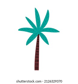Ilustración vectorial de árbol de palmas dibujada a mano