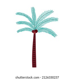 Ilustración vectorial de árbol de palmas dibujada a mano