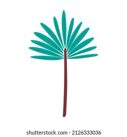Ilustración vectorial de árbol de palmas dibujada a mano