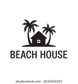 Palm Tree Casa Logo Design vetor 