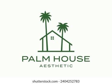 Logo des Palmenbaums Symbol Vektorgrafik