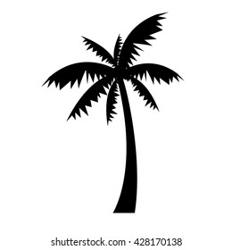 Palm Tree Shape Icon Vector Illustration Stock Vector (Royalty Free ...