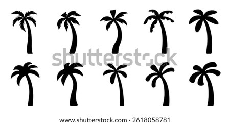 Palm tree icon. Palm icon