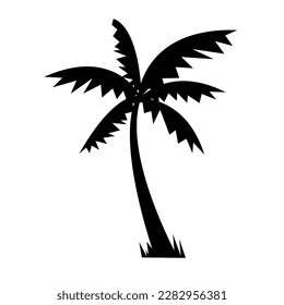 Palm tree icon with background white