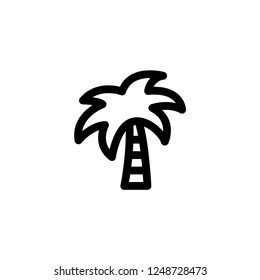 Palm tree icon. Beach travel sign