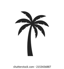 palm tree icon. beach, tropic, exotic and tourism symbol. isolated vector image in simple style