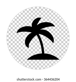palm tree icon  - black vector icon