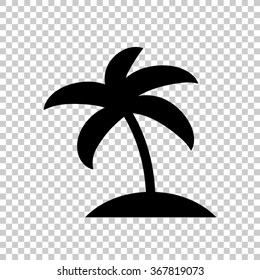 palm tree icon  - black vector icon
