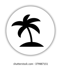 palm tree icon -  black vector icon