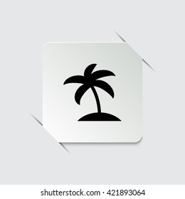 palm tree icon  - black vector icon