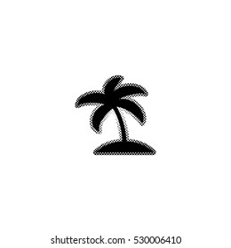 palm tree icon -  black vector icon