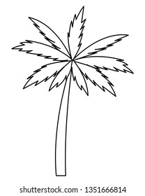 palm tree icon black and white