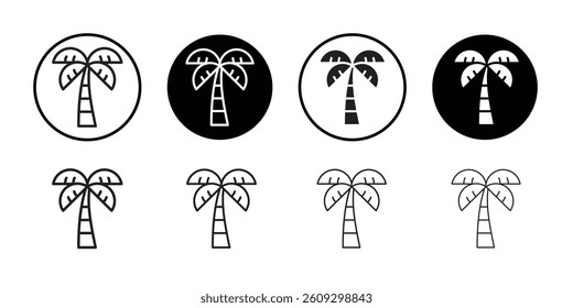 Palm tree icon Black and white logo