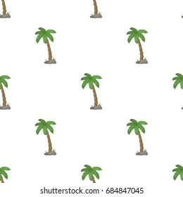 Palm tree icon in cartoon style isolated on white background. Brazil country symbol stock vector illustration.