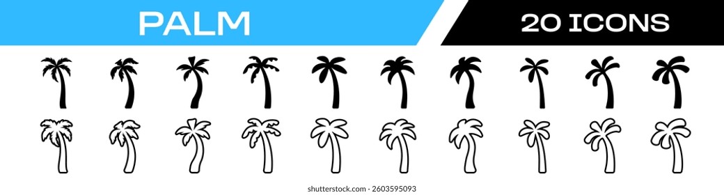 palm tree icon. coconut tree icon