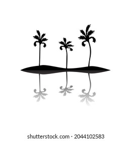 icono de la palmera. ilustración vectorial de los cocoteros. aislado en blanco. eps10.