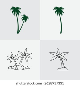 Palm Tree Icon Collection
Tropical, Beach, and Summer Elements
