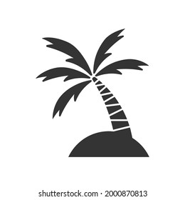 Palm Tree Icon Design Graphic Template Isolated