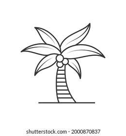 Plantilla gráfica de diseño de icono de árbol de palmas aislada