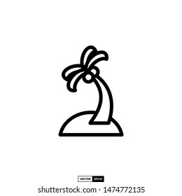 Palm tree icon, design inspiration vector template for interface and any purpose
