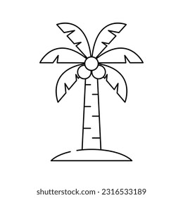 Palm tree icon design. isolated on white background. vector illustration
