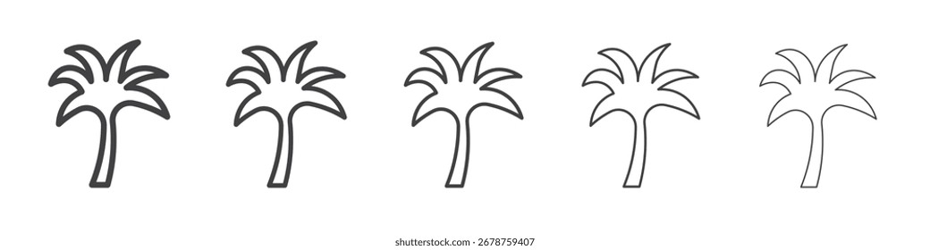 Palm tree icon design, logo, app, UI. Vector illustration, EPS