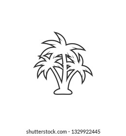 Palm tree icon design template vector isolated illustration
