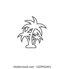 Palm tree icon design template vector isolated illustration