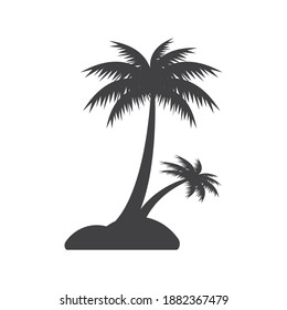 Palm tree icon design template vector isolated illustration