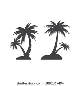 Palm tree icon design template vector isolated illustration