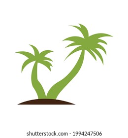 Palm tree icon. design template vector