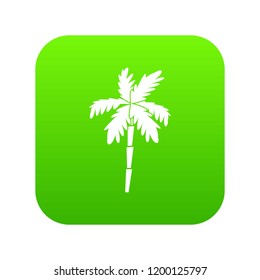 Palm tree icon digital green for any design isolated on white vector illustration