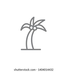 Palm tree icon. Element of beach holiday icon. Thin line icon for website design and development, app development. Premium icon
