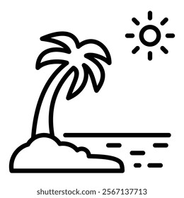 Palm Tree Icon Element For Design