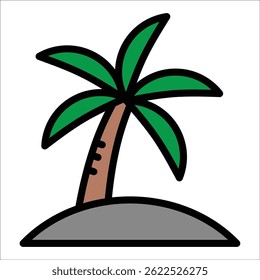 Palm Tree Icon Element For Design