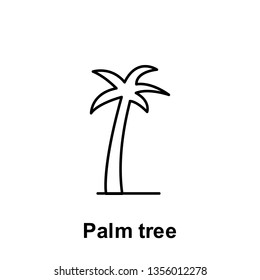 Palm tree icon. Element of summer holiday icon. Thin line icon for website design and development, app development. Premium icon