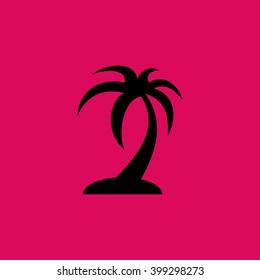 Palm tree Icon. Eps-10.