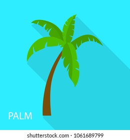 Palm Tree Icon. Flat Illustration Of Palm Tree Vector Icon For Web