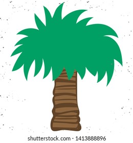 Palm tree icon. Flat illustration of palm tree vector icon isolated on white background