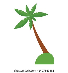 Palm tree icon. Flat illustration of palm tree vector icon for web design
