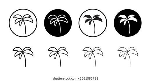 Palm tree icon Flat line symbol