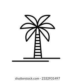 Palm tree icon flat symbol illustration on white background..eps