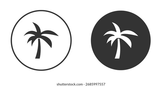 Palm tree icon, flat vector simple element illustration from editable concept