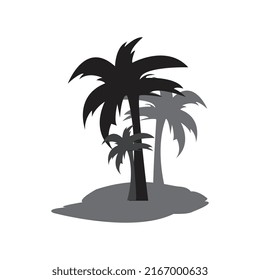 Palm Tree Icon Illustration Design Isolated Vector 